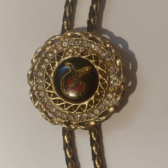 Other - Vintage Metal Bolo Tie, Brass, Paternal Order Of Eagles, Club, Lodge, Nice Spark